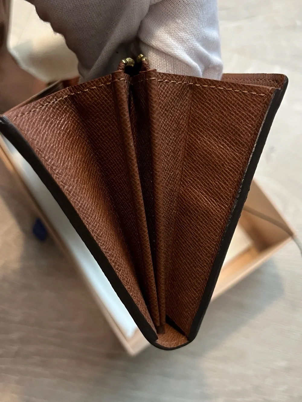 Louis Vuitton Monogram Flap Wallet with Gold-Tone Turn Lock